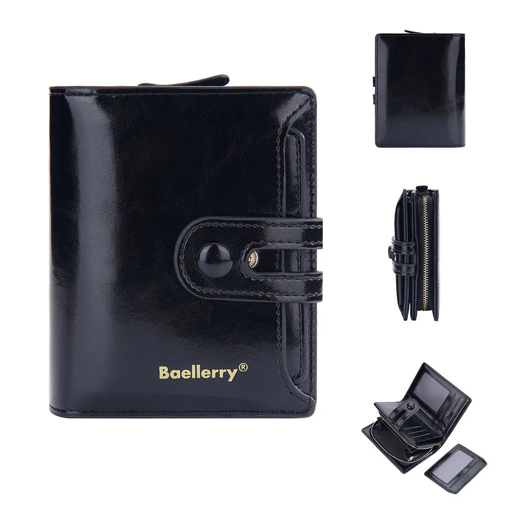 Women's PU leather card holder wallet in multiple colour options with polyester lining