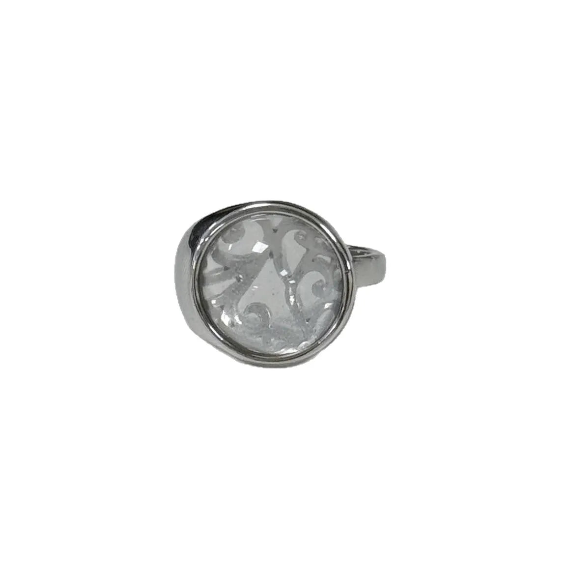 Lychee jelly round ring copper electroplated geometric open mouth adjustable women J2533 colour