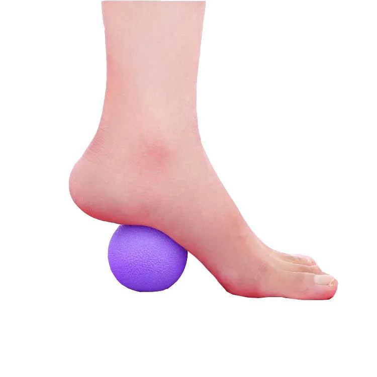 Round TPE yoga massage ball in 6.1 cm diameter, shown in green colour for muscle relaxation and full body massage