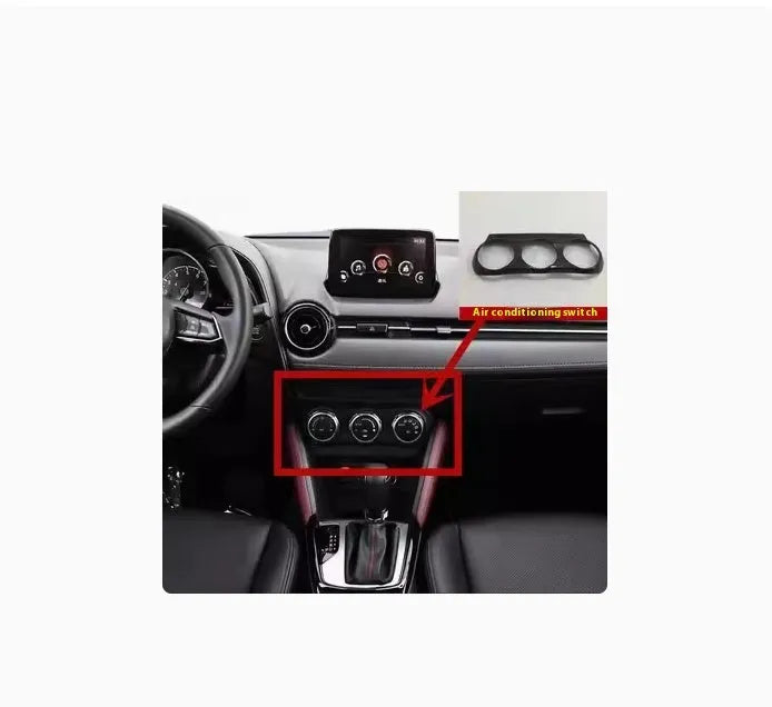 Aluminium alloy decorative stickers for car steering wheel buttons in brushed red, silver, and blue colours