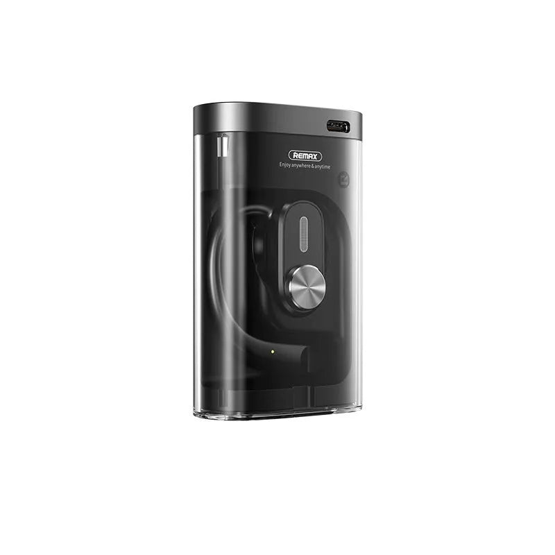 OWS open Bluetooth headset in ear hook design, plastic and aluminium alloy, 14.2mm driver, elegant black