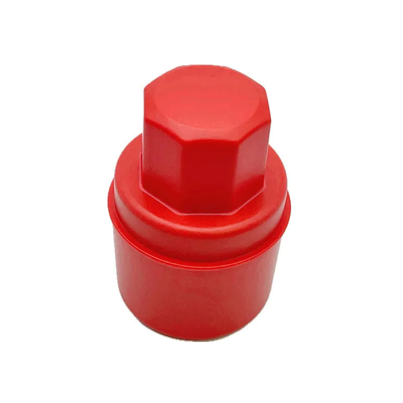 Hand-held black car tyre polishing sponge brush with lid, dimensions 85mm by 120mm, for applying tyre dressings.