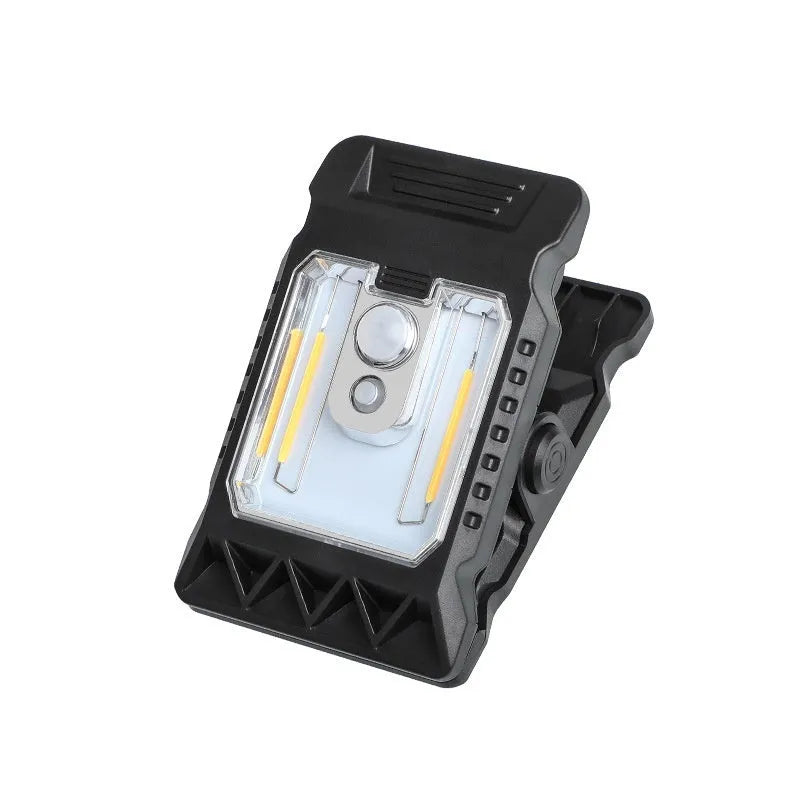 Intelligent induction clip lamp with motion sensor and compact 11.2x7.6cm waterproof design