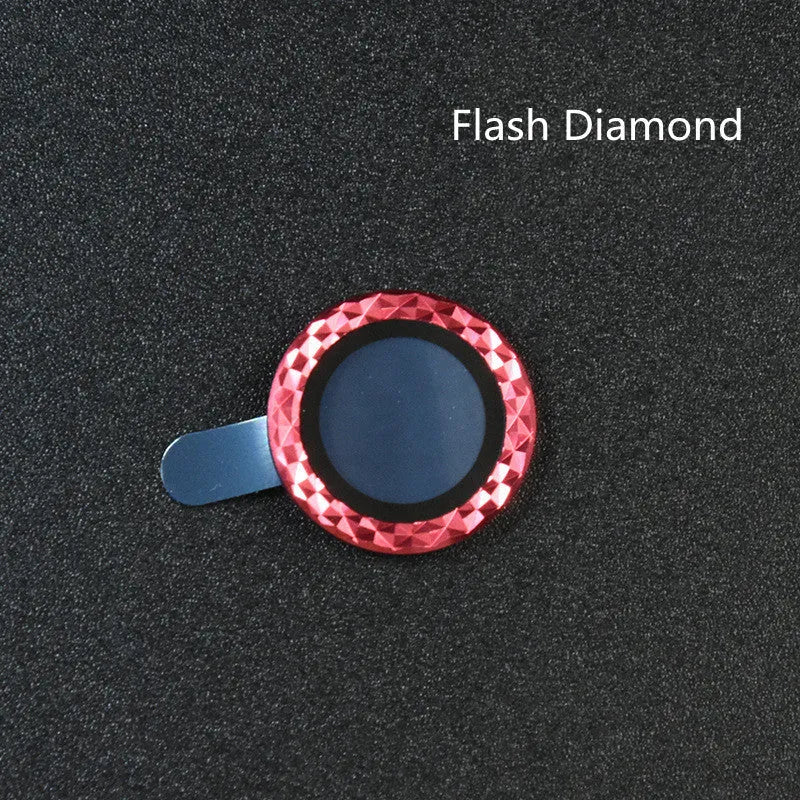 Diamond lens film protector ring made of aluminium alloy and tempered glass for iPhone 12 Pro Max camera