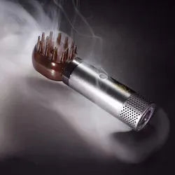 USB rechargeable Middle Eastern comb aromatherapy stove in black, compact 14x5x4cm