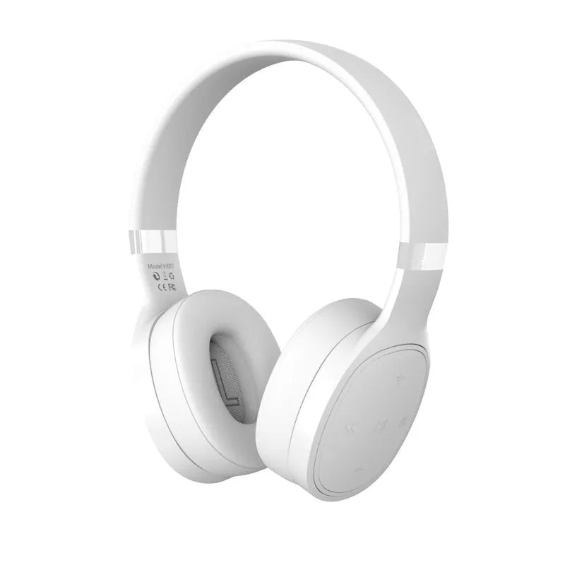 Folding wireless Bluetooth sports headset shown in black, blue, grey, or white colour options.