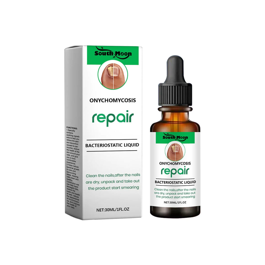 30ml bottle of clear nail care nursing solution for gentle daily cleaning of fingernails and toenails