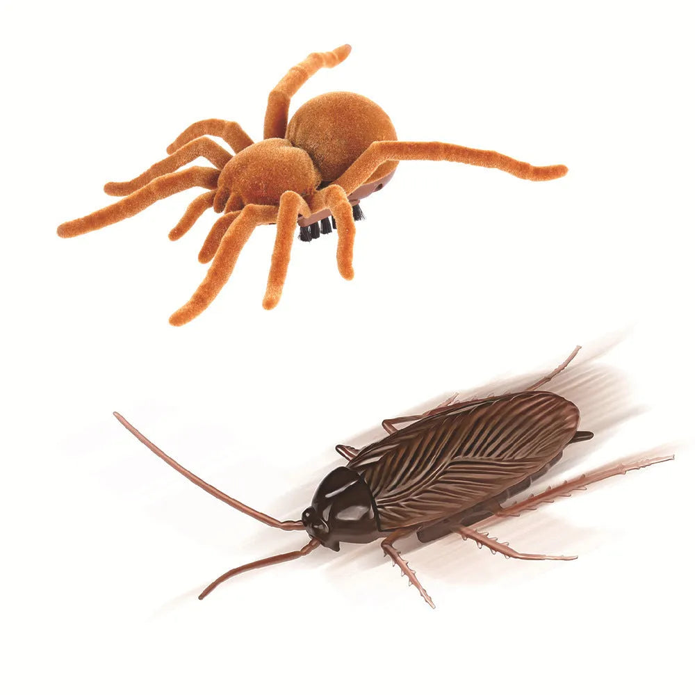 Electric vibration brush pet toy with walking simulation in cockroach, tarantula, mouse or dragonfly design