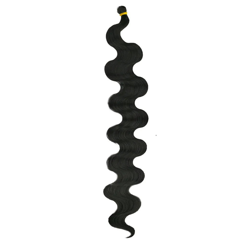 Long wine red synthetic wig with big waves, shown as a 24-inch crochet hair extension.