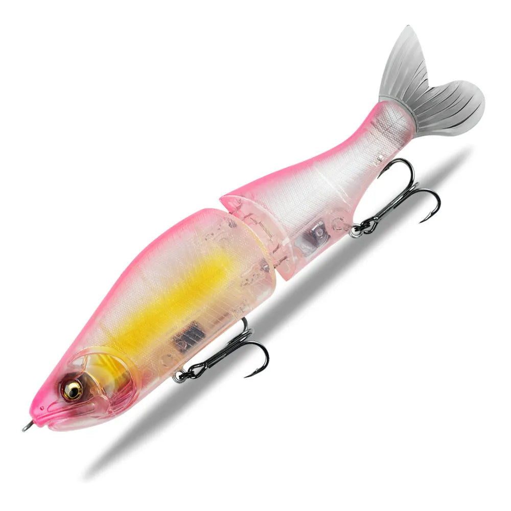 185mm plastic fishing lure with swimming action in assorted colours for bass fishing