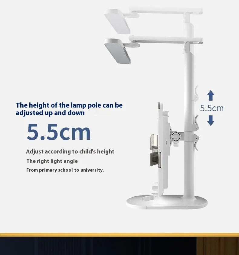 Multifunctional reading bookshelf table lamp with adjustable colour temperature settings and integrated storage