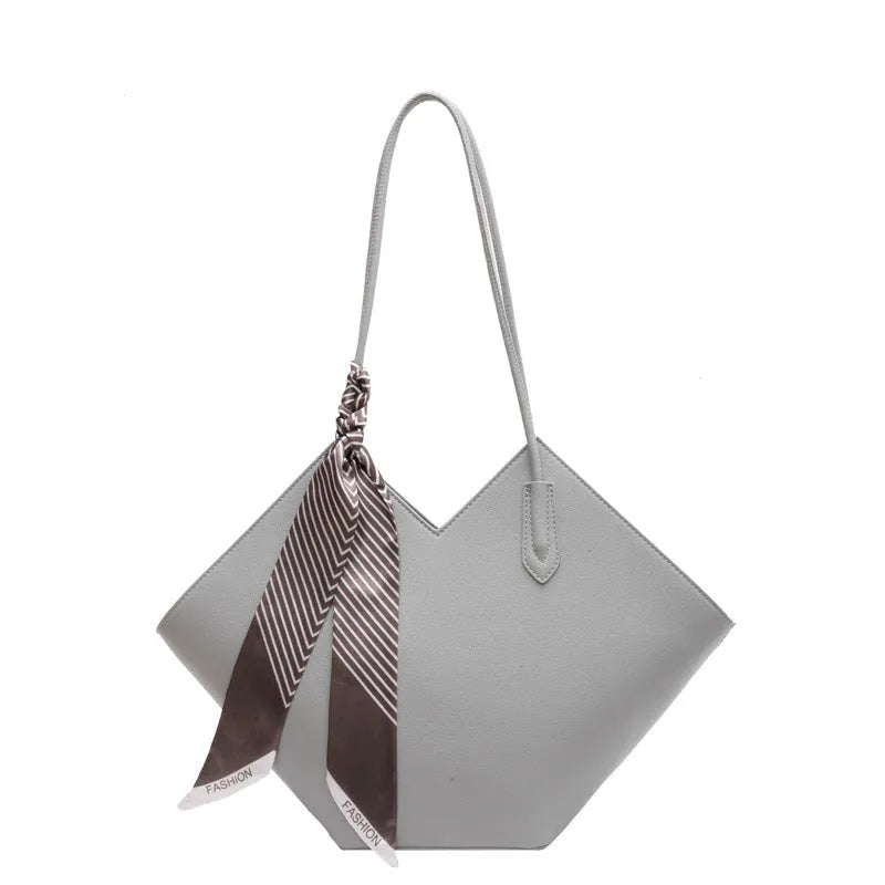 Women's large capacity PU leather shoulder bag in horizontal square shape with eight colour options