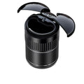 Metal car ashtray with automatic sensing technology and lid for vehicle use