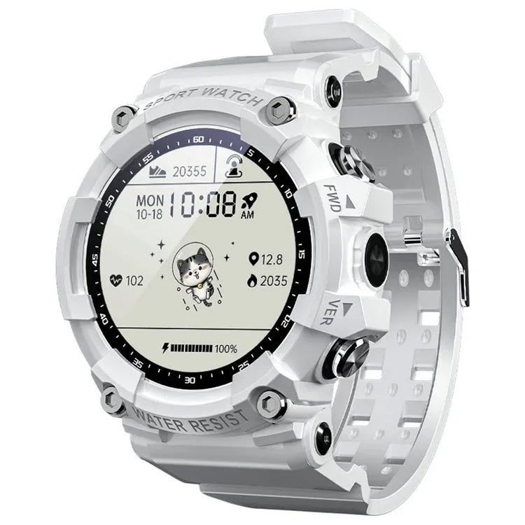 ATTACK 3 waterproof smart Bluetooth sports watch with round colour screen and TPU strap