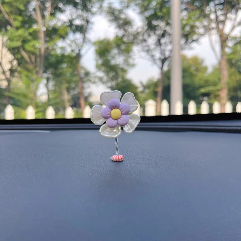 Small plastic car dashboard swing ornament in five colour options