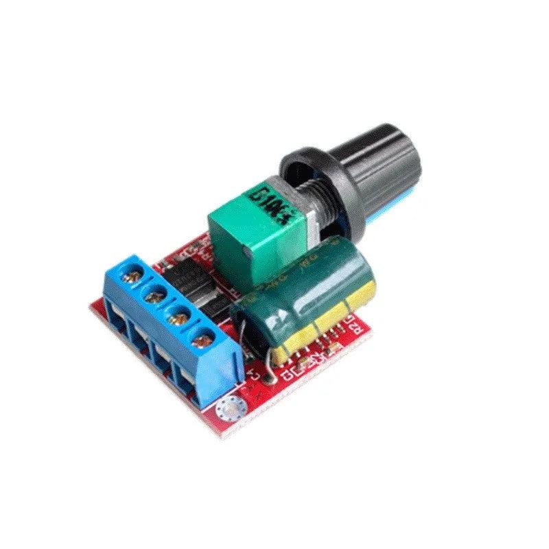 PWM DC motor speed controller with potentiometer knob for 4.5V-35V motors up to 90W