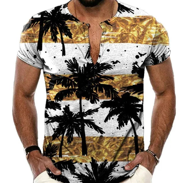 Men's short sleeve polyester sports shirt with lapel buttons in bird eye cloth fabric