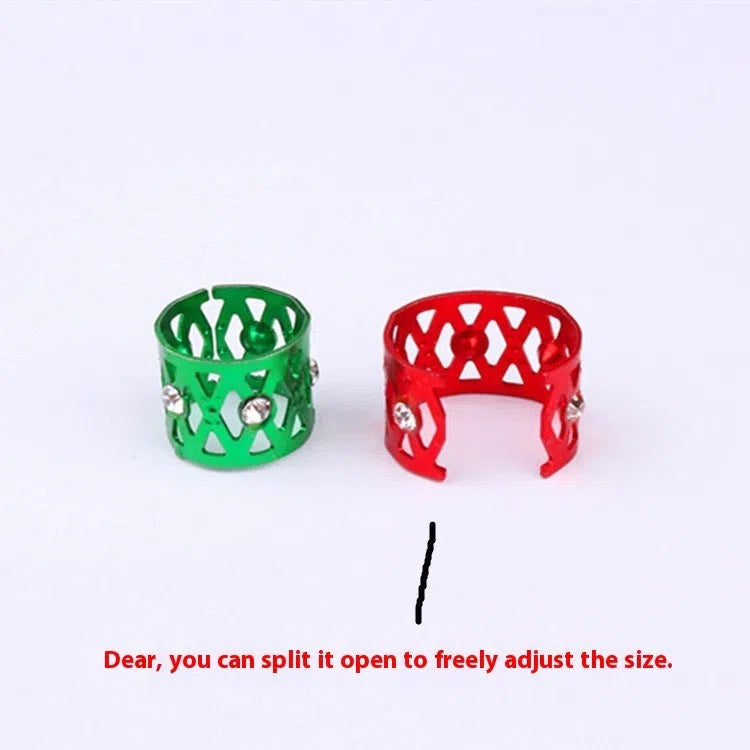 Metal hair ring with hollow jeweled crown design in multiple colour options for wig decoration