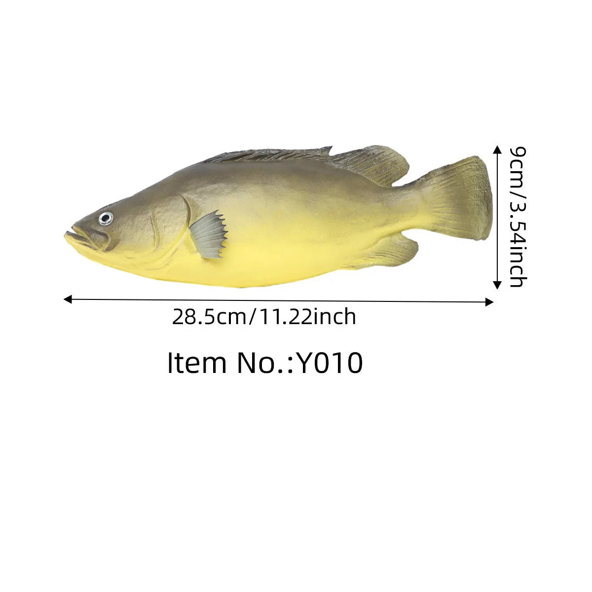 PU simulated fish ocean animal model toys showing yellow-fin tuna, yellow fin tuna, and small tuna realistic replicas