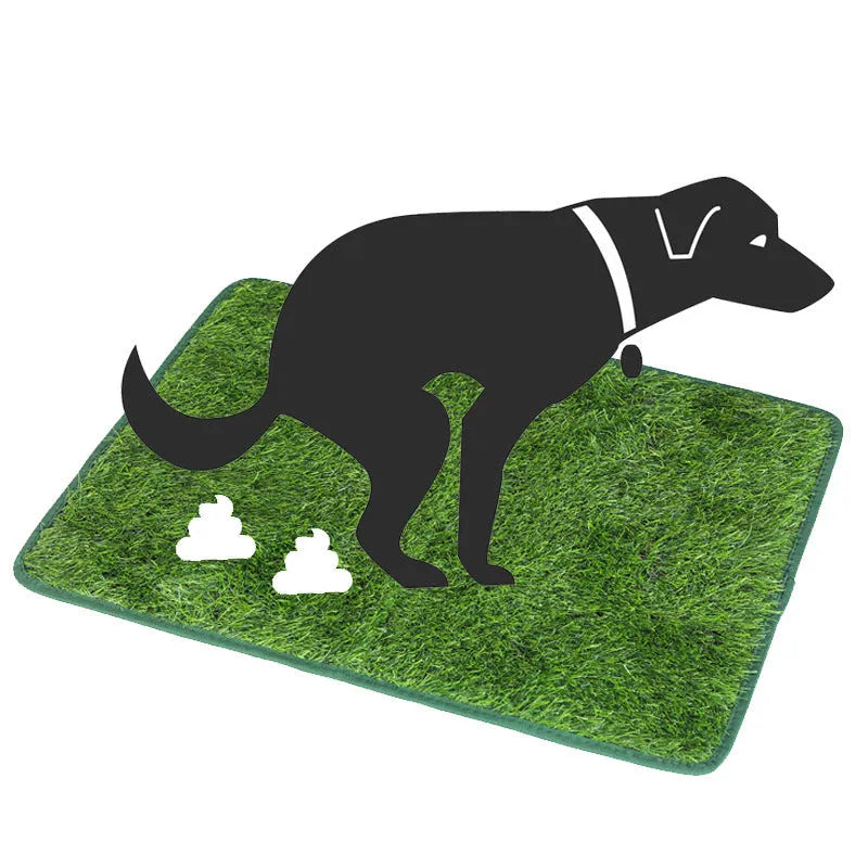 Artificial grass dog toilet training mat in washable reusable design for pet toilet training