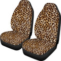 Retro cow spot leopard print pattern car seat covers on vehicle seats