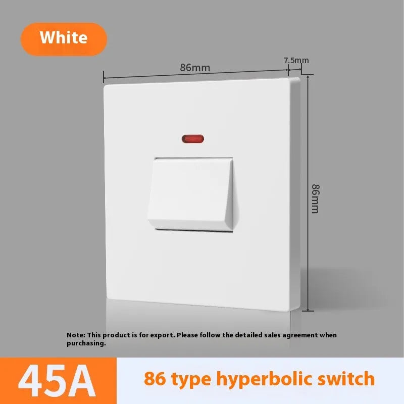 High-current plastic switch panel for curved rack power distribution systems
