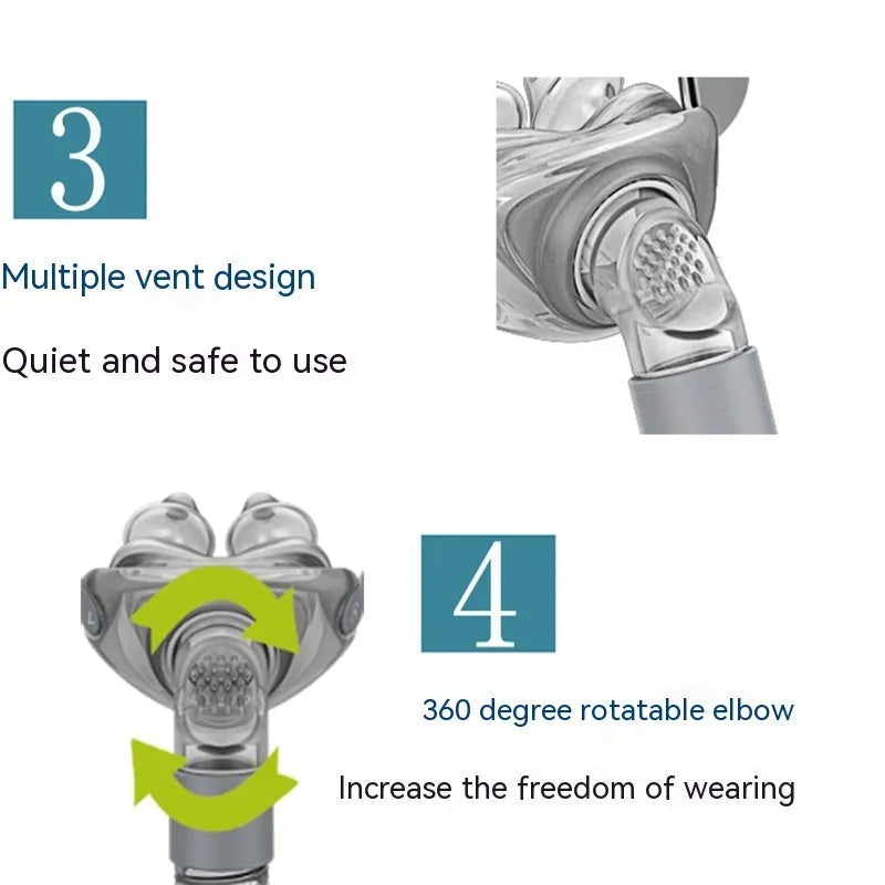 Ventilator nasal pillow mask accessory kit with silicone cushions and plastic headband.