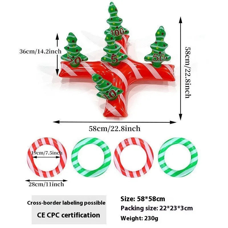 Inflatable PVC Christmas ball decoration for outdoor garden use with hand pump