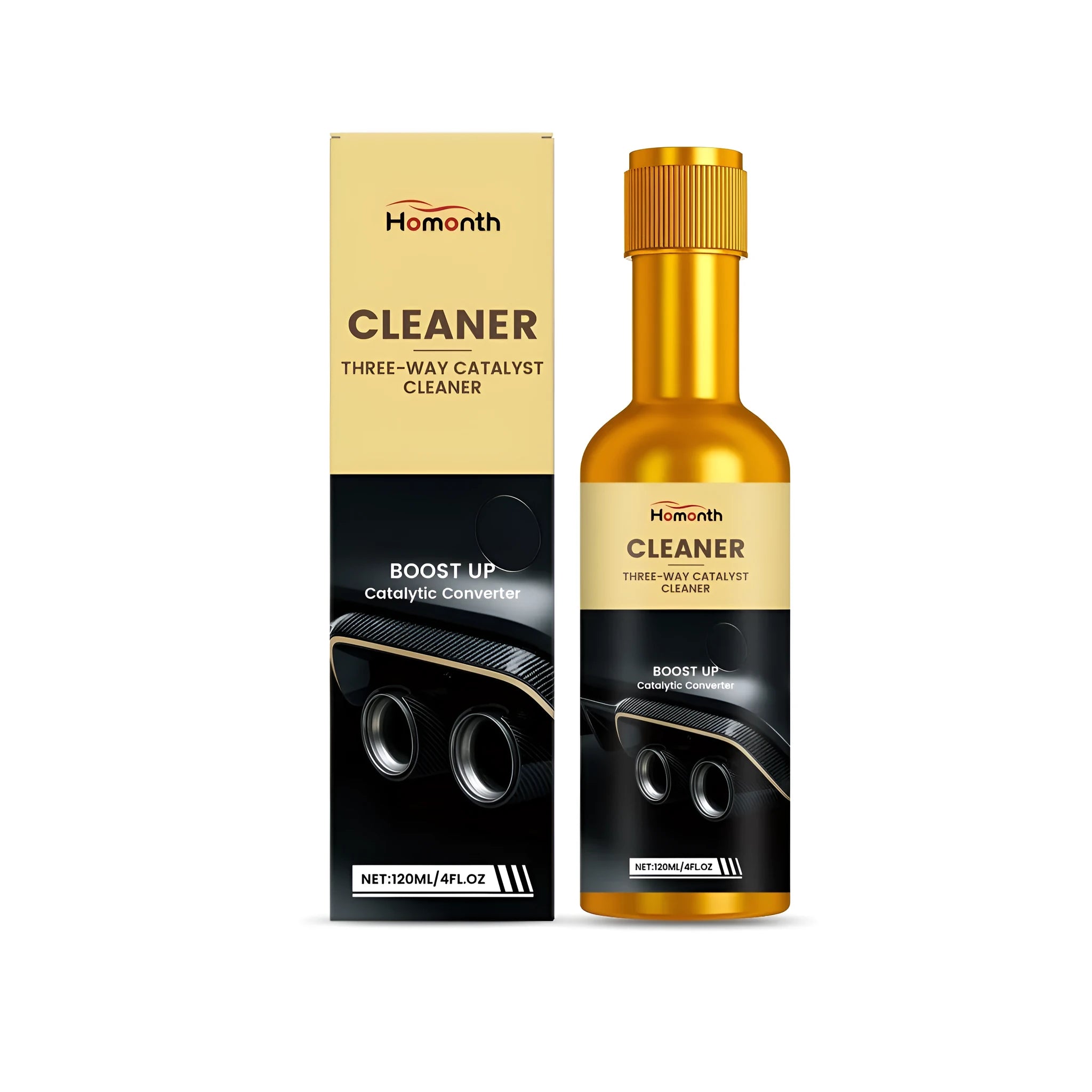 120ml bottle of catalytic converter cleaner additive for petrol and diesel car engines
