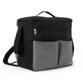 Nylon waterproof mommy bag backpack in solid colour with folds design, shoulder strap, and front open pocket