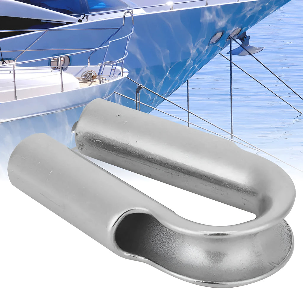 Stainless steel tubular chicken heart style round sleeve ring for mechanical fastening.