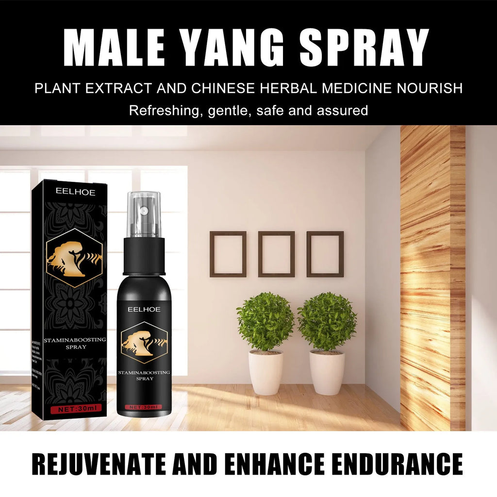 Men's body moisturising treatment oil spray for hip care in 30ml spray bottle