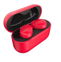 Flame red Qualcomm TWS 3040 Bluetooth 5.2 wireless earbuds with charging case