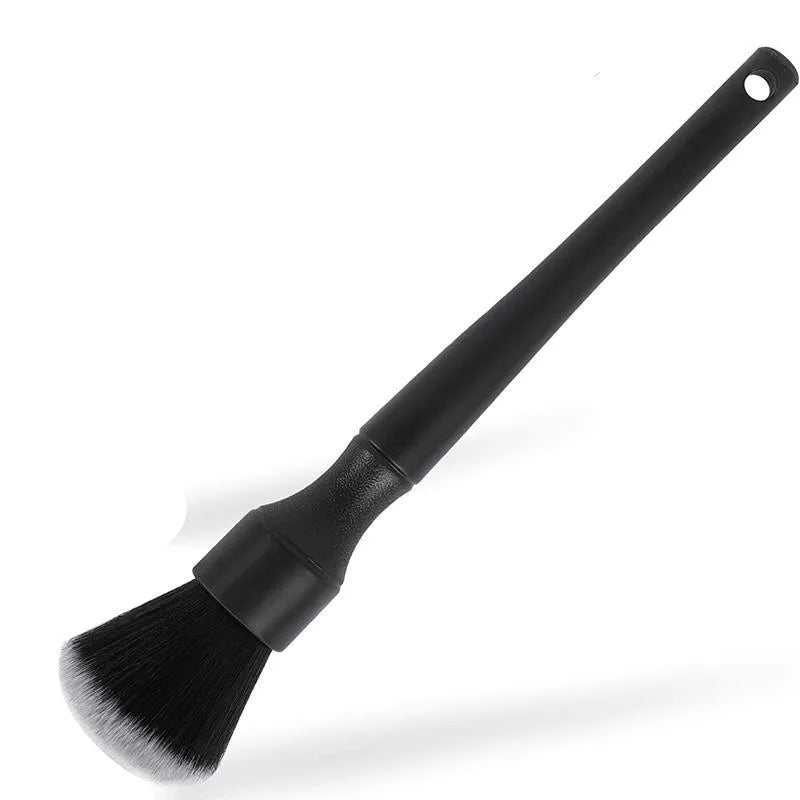 Black car detailing brush with soft pig hair bristles in two sizes: 240mm and 160mm