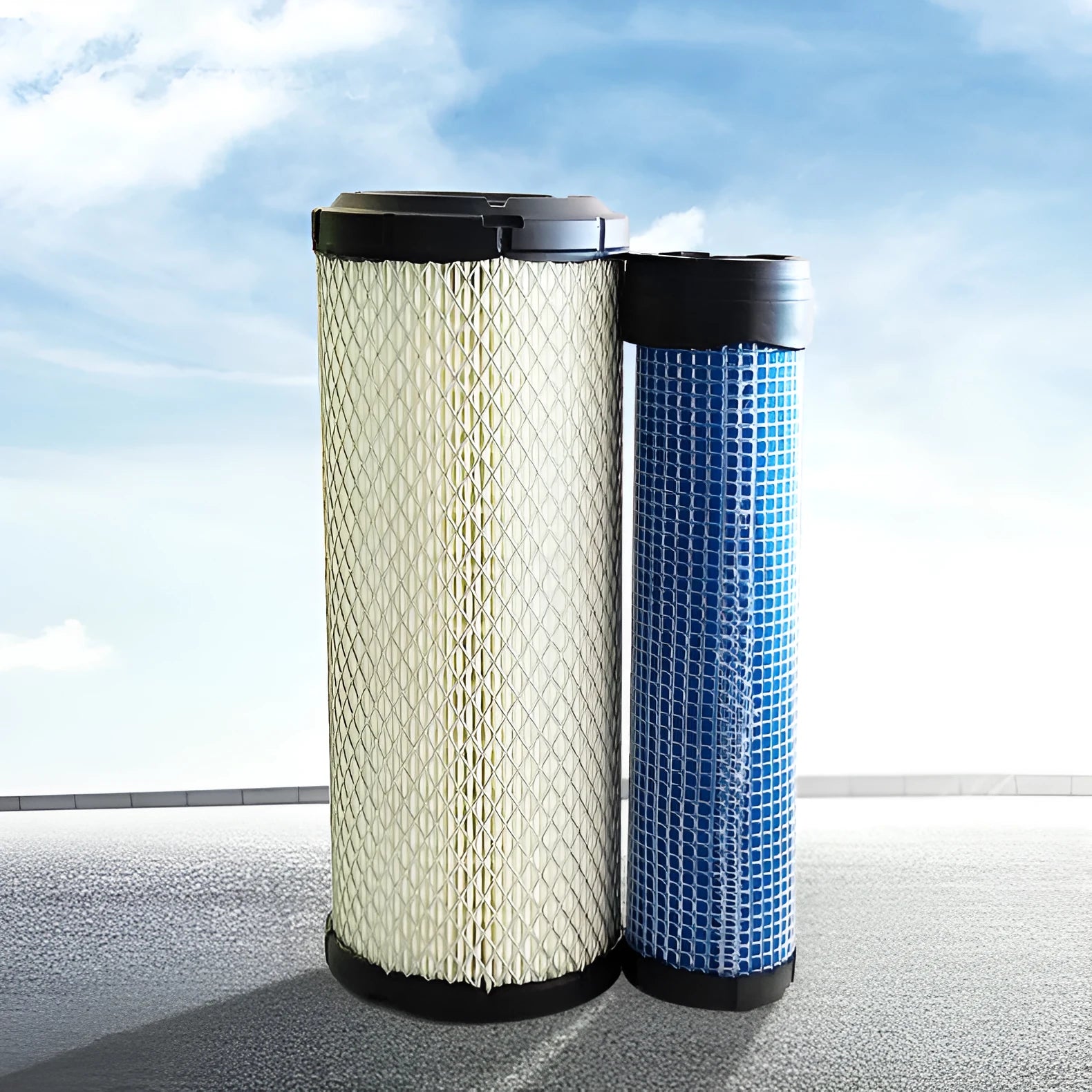 Donaldson 1027 model air filter with wood pulp construction showing straight head G057513 and elbow G05751