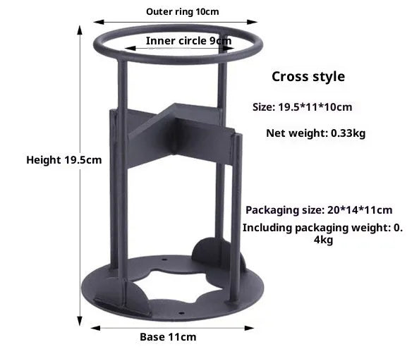 Manual wood splitting tool with high carbon steel blade, wall-mountable design, camping wood chopper in 41cm size