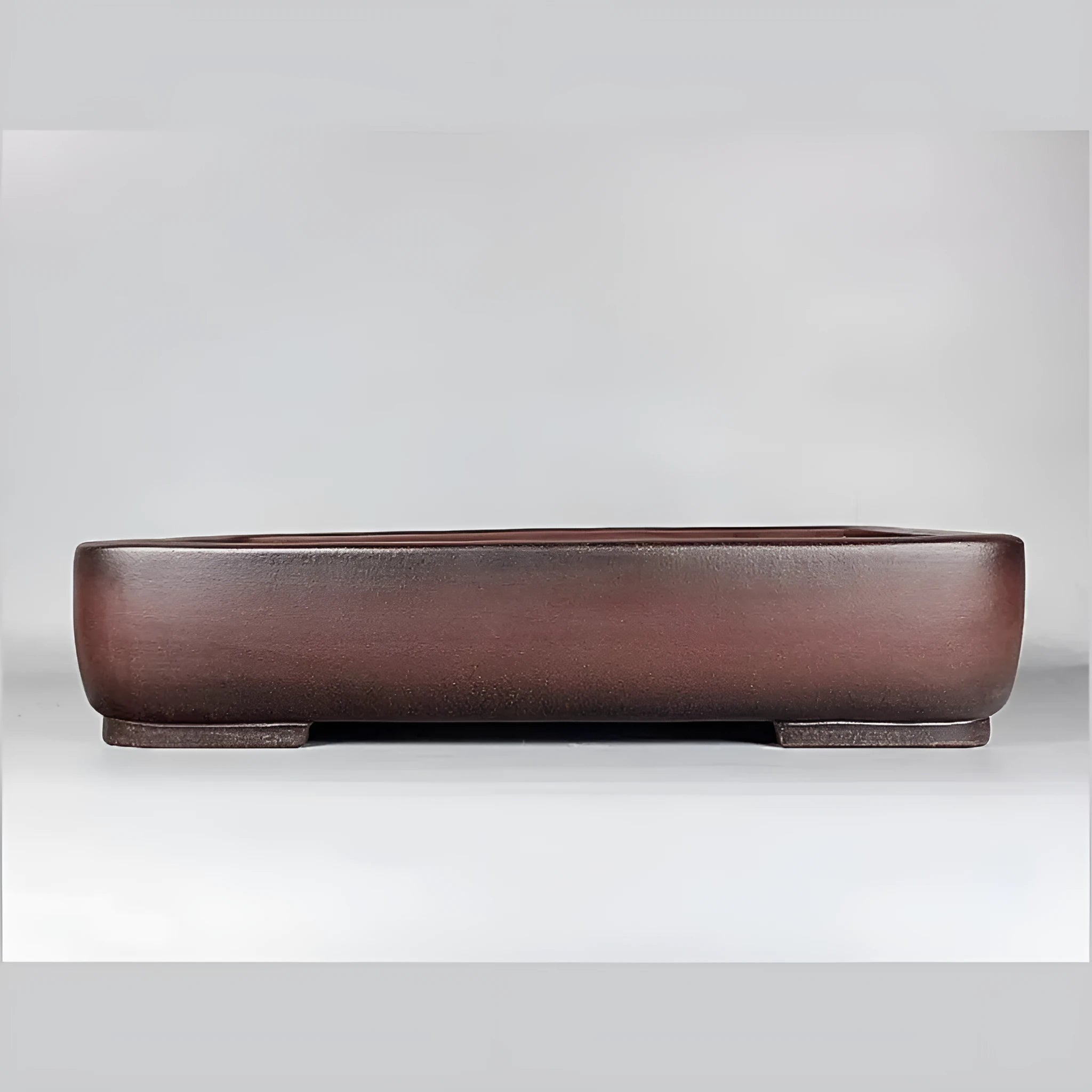 Handmade antique rectangular purple clay flower pot for plants