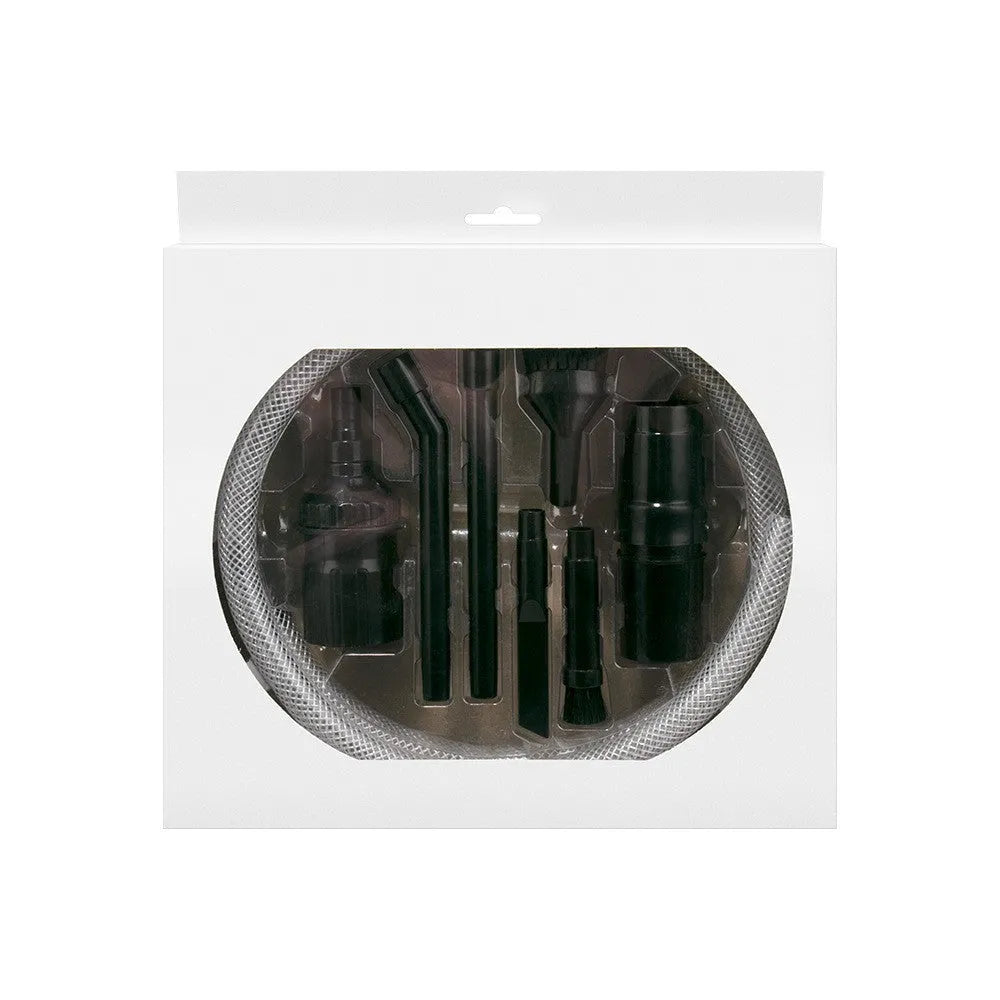 Eight-piece vacuum cleaner small suction head accessory set for cleaning areas under 10 square metres.