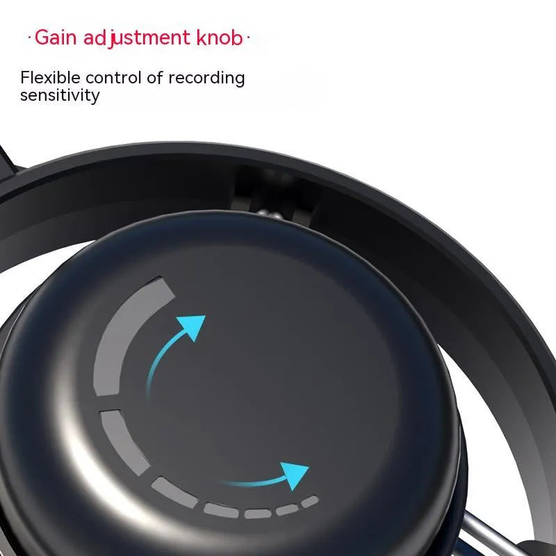 USB condenser microphone with RGB lighting in black, white, and pink colour options.