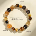 Women's natural yellow artificial crystal bracelet with 10mm beads for travel commemoration
