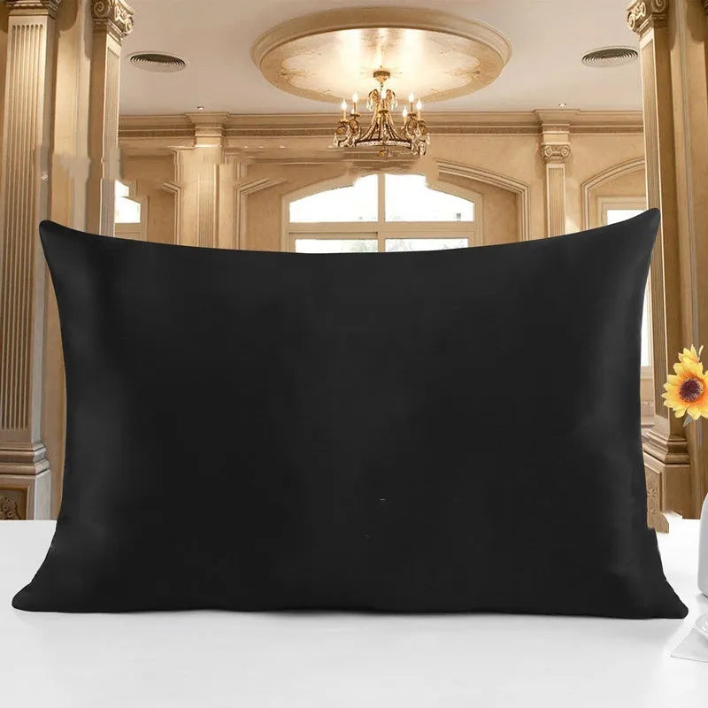 Double-sided 19 M silk pillowcase in apricot colour, showing reversible construction and standard UK size.