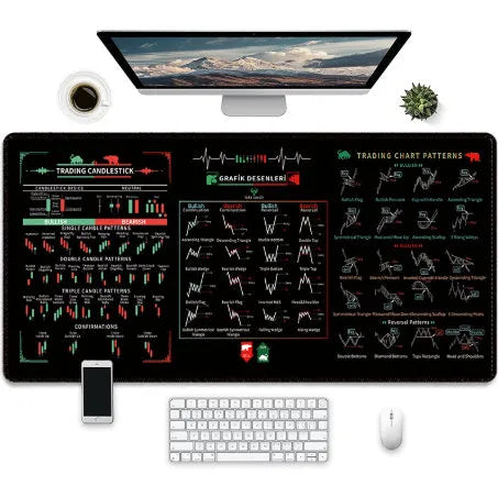 Creative game printed wear-resistant rubber mouse pad with non-slip base available in various sizes