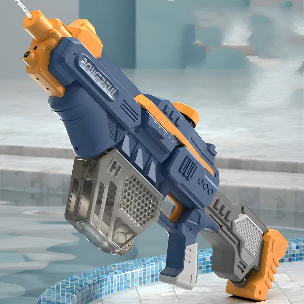 Electric continuous firing water gun with 660ML automatic water absorption in blue English colour box