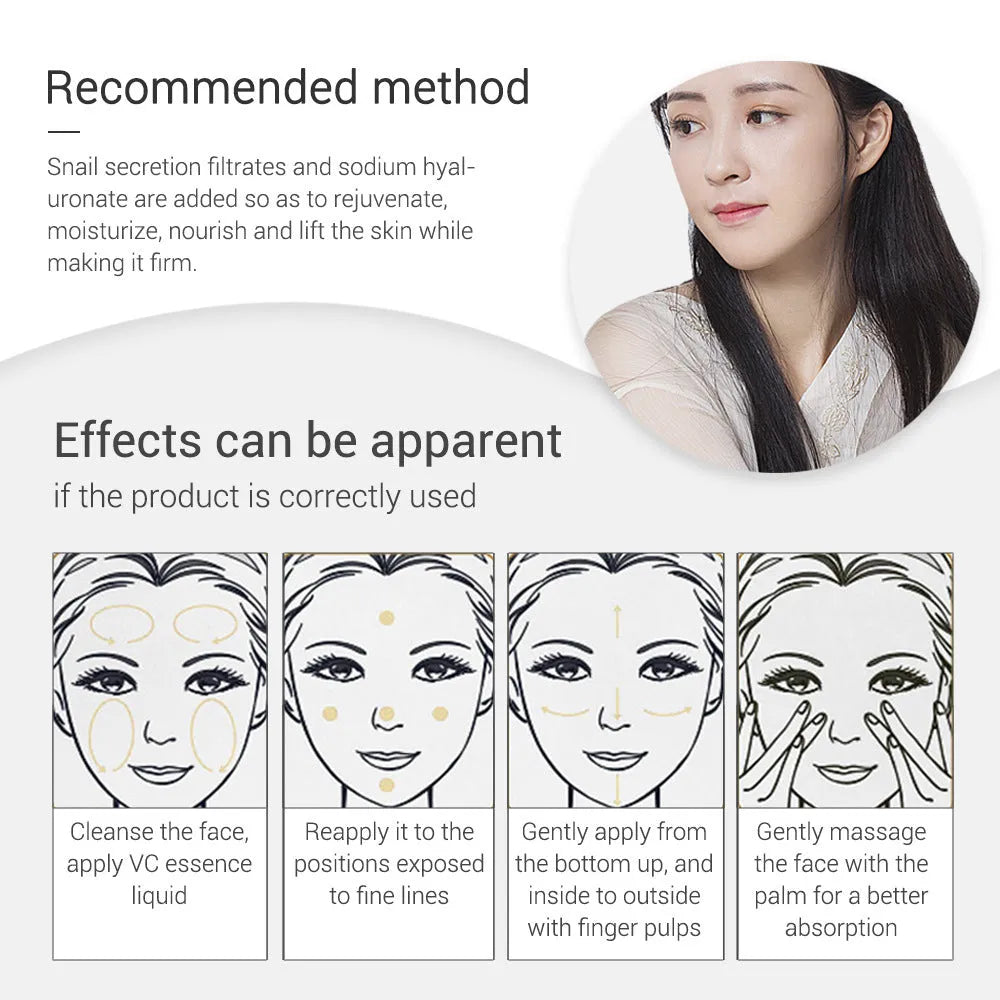 Vitamin C Facial Serum 30ml bottle with snow lotus extract for hydration