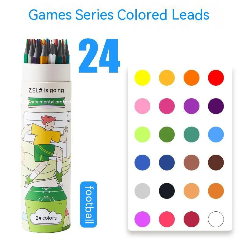 Zhenglin Sports Series colour pencils with paper barrel in multiple colour set options