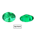 Cultivated emerald gemstone in Columbia green with round and grandmother cut options