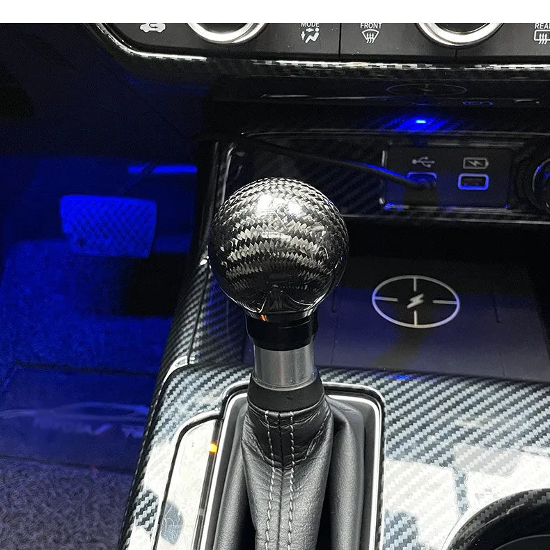 Carbon fibre automatic gear handle head for Honda Civic 10th and 11th gen black finish