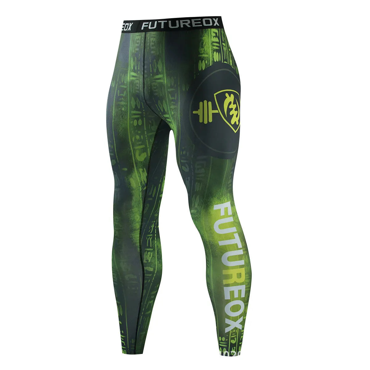 Men's stretch sports suit with ZF016 pattern printing for running and fitness activities