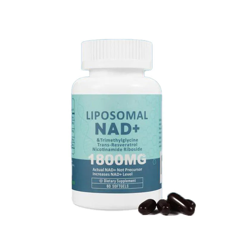 Bottle of Nicotinamide Mononucleotide Gel capsules dietary supplement with 60 or 120 piece options.