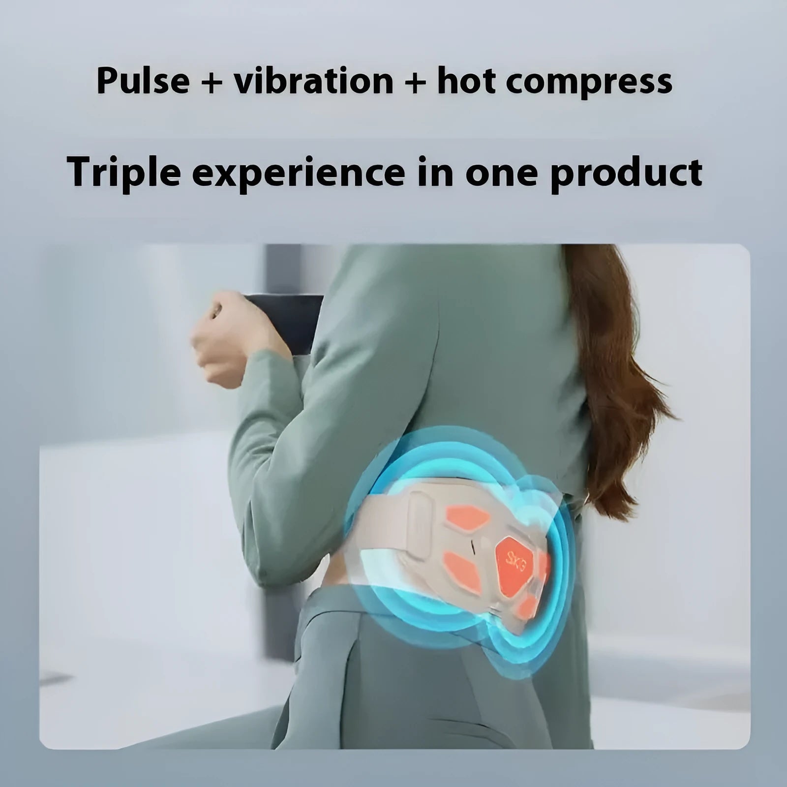 G7 luxury waist massage instrument with morning gold finish, USB powered, medium frequency pulse, three gears